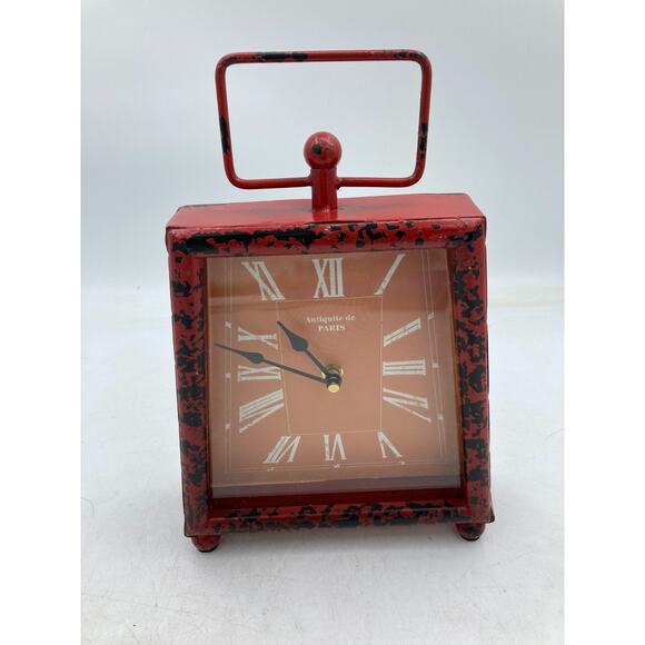 Antique de Paris Heavy Metal Retro Rustic Cowbell Farmhouse CLOCK 12.5"x8.5"‎ - Picture 7 of 8